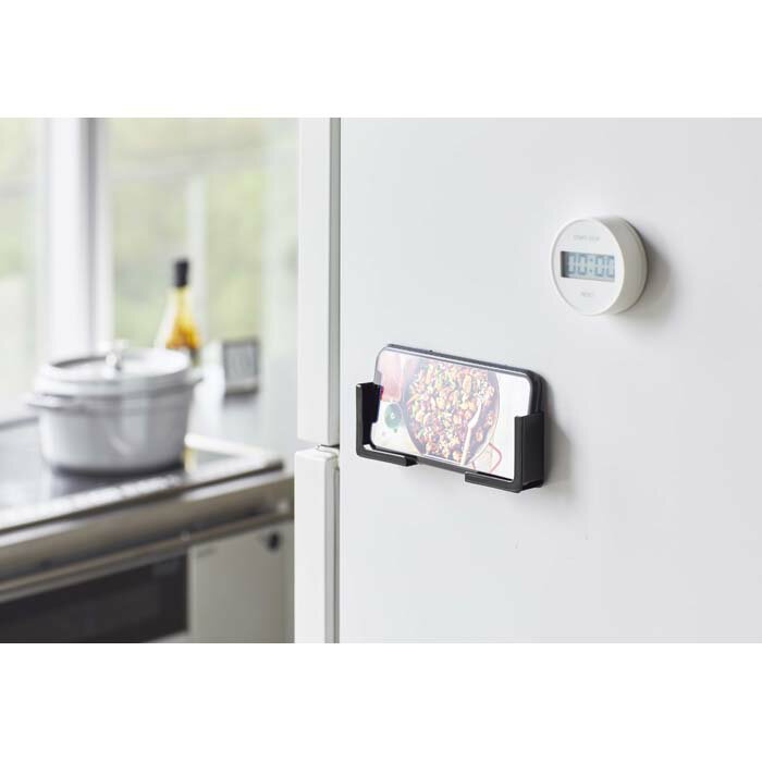 マグネットタブレットホルダー　タワー　ブラック 山崎実業 YAMAZAKI シンプル おしゃれ かわいい 便利..