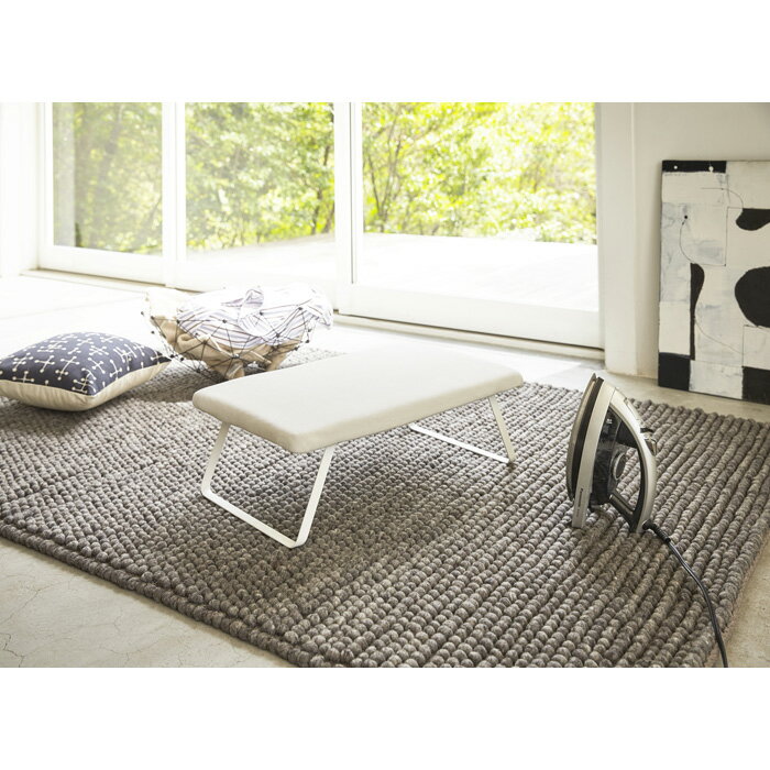 スチールメッシュ アイロン台 タワー ホワイト 03265 | アイロン 家事 便利 スチール おしゃれ シンプル 省スペース 山崎実業 YAMAZAKI