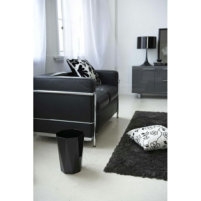 トラッシュカン ダイヤ ブラック 06412 | 山崎実業 YAMAZAKI ごみ箱 ダストボックス くずかご くず入れ シンプル 北欧 デザイン デザインゴミ箱 インテリア 洗面所 寝室 インテリア雑貨 リビング 脱衣所 オフィス キッチン 分別