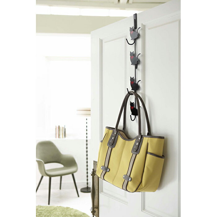 ドアハンガー 猫 4連 ブラック 07035 | 山崎実業 YAMAZAKI おしゃれ スタイリッシュ かわいい 便利 シ..