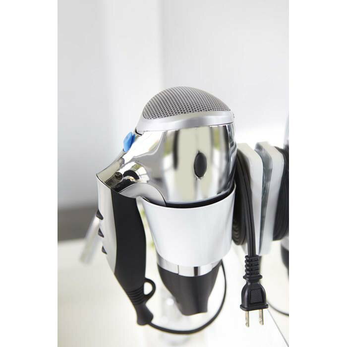 ウォールドライヤーホルダー ボーテス ホワイト 07584 | 山崎実業 YAMAZAKI サニタリー バス 風呂 プレゼント 立て シンプル おしゃれ 整理 ...