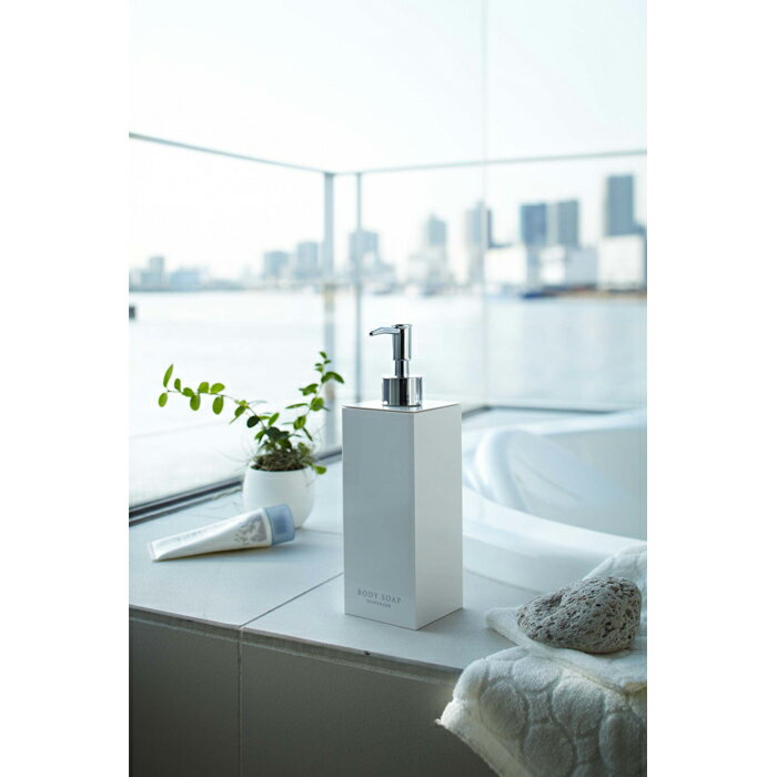 ツーウェイディスペンサー ミスト スクエア ボディソープ ホワイト 07896 | 山崎実業 YAMAZAKI ハンド ボディ ソープ バス ボトル 風呂 詰替え おしゃれ スタイリッシュ かわいい 便利 シンプル