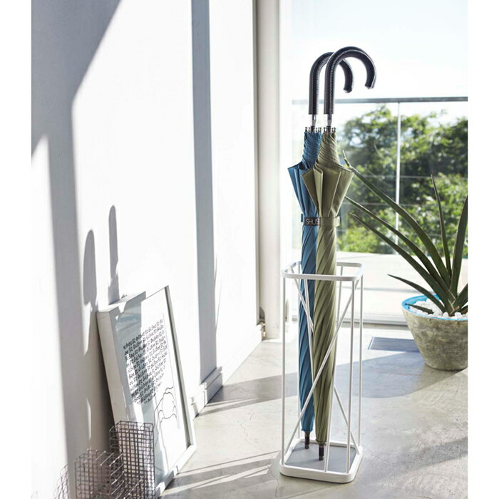 ナインスクエア 傘立て ナインスクエア ホワイト 02807 山崎実業 YAMAZAKI おしゃれ スタイリッシュ かわいい 便利 シンプル アンブレラ スタンド 玄関 エントランス 雨 収納 省スペース ホルダー 折りたたみ 北欧 レイン ラック インテリア 四角