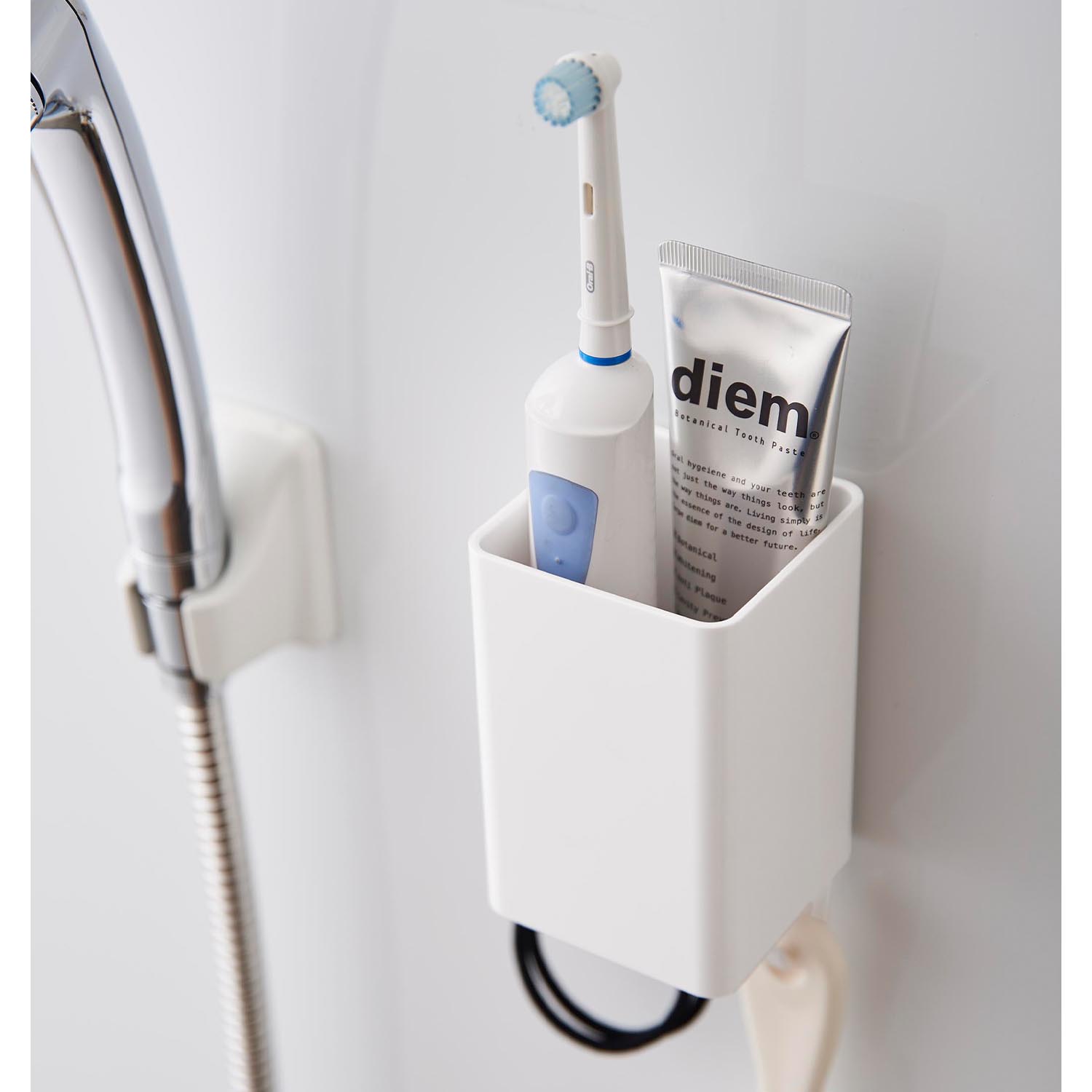 フィルムフックストレージボックス ミスト スクエア MIST 山崎実業 ホワイト 浮かせる 収納 衛生的 スペース 活用 洗面所 お風呂 ツール スタンド ラック おしゃれ 便利 2170