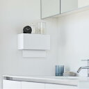 【送料無料】石こうボード壁対応トレー付きペーパータオルディスペンサー タワー TOWER 山崎実業 ホワイト ブラック 浮かせる 収納 壁掛け スペース 活用 ...