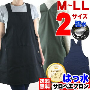 ＼売れてます！／【送料無料 365日発送】エプロン ML LL 撥水加工 大きいサイズ サロペット サロペ ワンピース ベスト型 お尻が隠れる ベスト シンプル 接客 業務 カフェ エプロン レディース 女性 保育士 業務用 スモック かわいい 料理教室 プレゼント 先生 母の日/倉庫