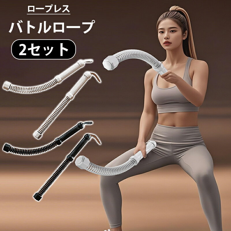 2セット ロープレス バトルロープ エクササイズ フィットネス アウトスティック フィットネスバー 体幹トレーニング 筋トレ スイング 宅トレ 運動ワーク アウト トレーニング ロープ クロスフィット向け プログレード プロ仕様 ロープ 紐