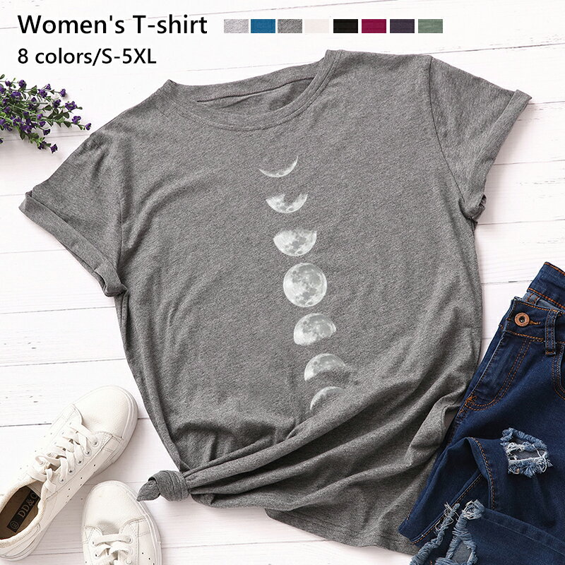 乐天商城 - ウェア Tシャツ レディース ズンバ ゆったりビッグシルエット tシャツ Uネック 大きいサイズ ファッション ビック tシャツ 女性 普段着 四季兼用 8色展開