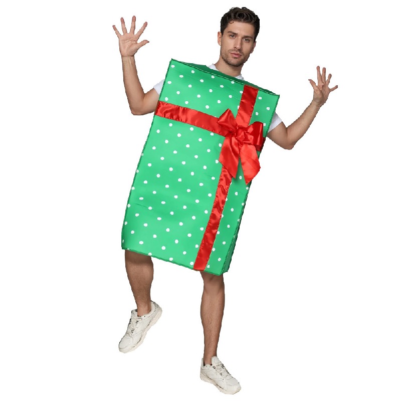 Rakuten - クロスボーダー热い贩売クリスマス服大人用ギフトボックスコスプレ服クリスマスエルフパーティーコスチューム卸売