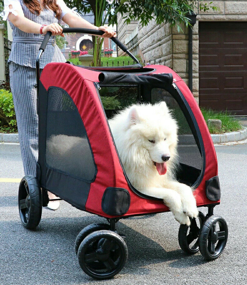 ペットカート 中型犬 多頭 大型犬 多頭 ペットカート 大型犬 中型犬 多頭用 折りたたみ 大径タイヤ 4輪 4輪ペットカート 多頭 折りたたみ 大型 ドッグカート 老犬 介護用 病院 防災
