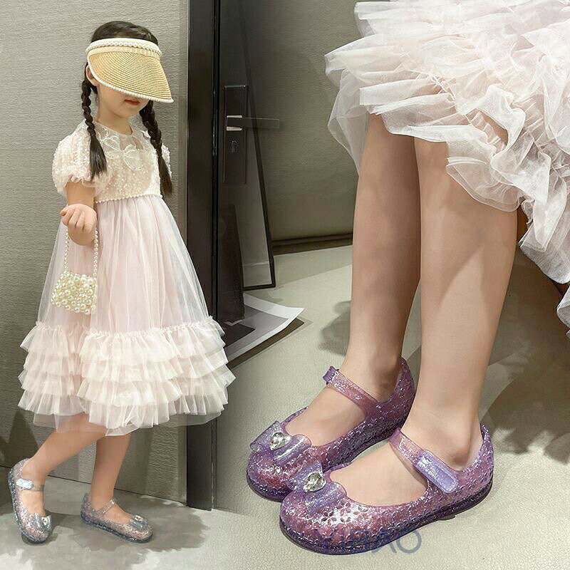 女の子 サンダル 子供 ガラスの靴 キラキラ お姫様 サンダル プリンセスシューズ ...