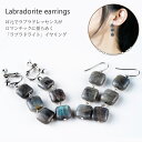 【1日限定1,111円クーポン】 ラブラドライト イヤリング ピアス シンプル 天然石 スイング ラブラドレッセンス 遊色 ジュエリー アクセサリー レディース...