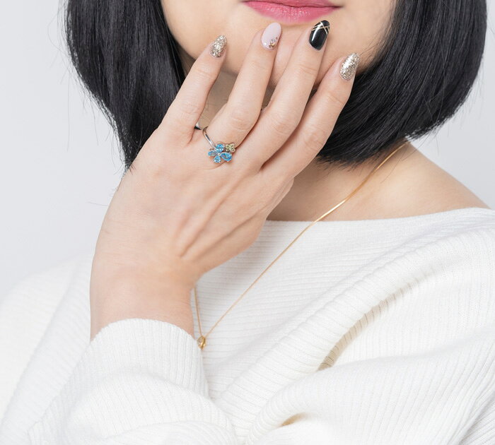 楽天市場】ブルートパーズ ペリドット 指輪 リング 18金 ホワイト