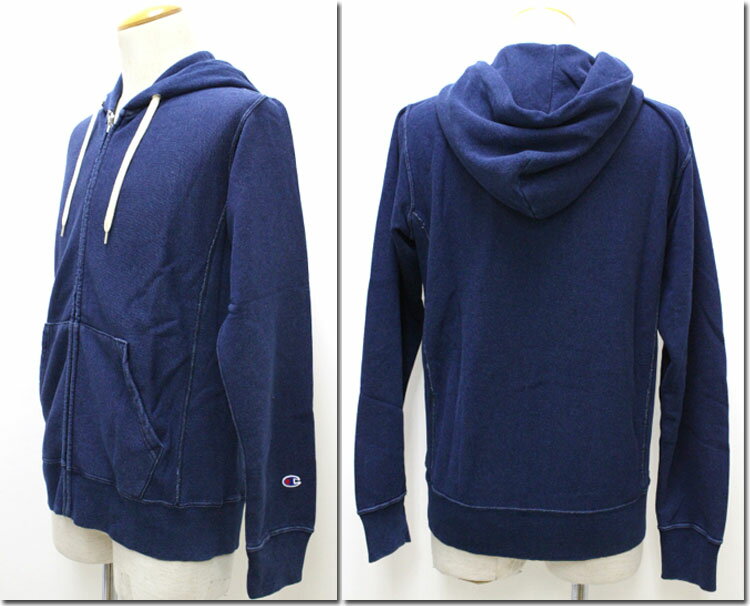 Champion　【チャンピオン】10ozリバースウィーブジップフードパーカー　インディゴ　C3-H102　【10P09Jul16】