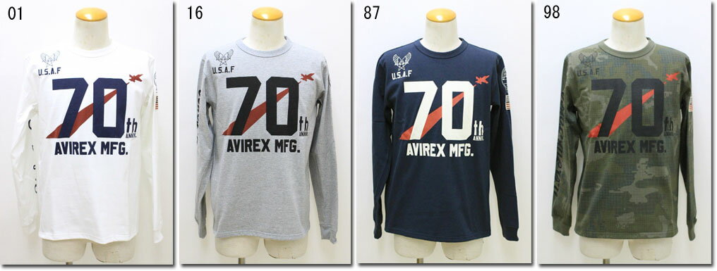 樂天商城 - AVIREX　【アビレックス/アヴィレックス】 USAF70th Anniversary THERMOLITE T-SHIRT NUMBERING　アメリカ空軍70周年記念サーモライトTシャツナンバリング 　6173438