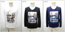 NICOLE CLUB FOR MEN　【ニコルクラブフォーメン】　浅Uネックフォトプリント長袖Tシャツ　4464-9101　【10P09Jul16】