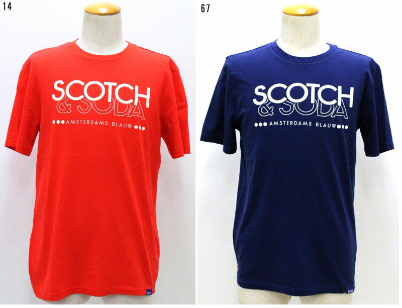 乐天商城 - SCOTCH＆SODA 【スコッチ＆ソーダ】ロゴプリント　Tシャツ　半袖　　　282-14417