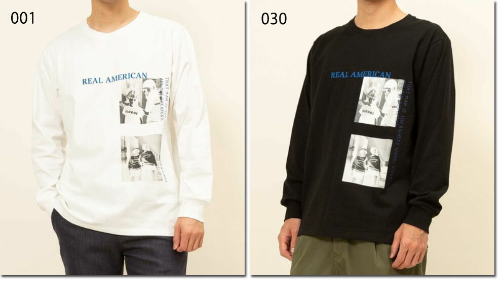 乐天商城 - Johnbull　【ジョンブル】ロングスリーブプリントTシャツ　REAL　ロンT　長袖　　25849