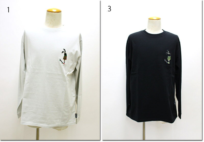 樂天商城 - Shabby【シャビ】　SHABBY スケーター胸刺繍Tee　長袖　ウサギ　ユニセックス　SHA-241-04