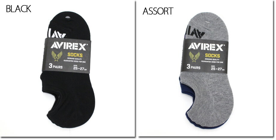 乐天商城 - AVIREX　【アビレックス/アヴィレックス】　アンクル　ソックス　3P 靴下　AV101