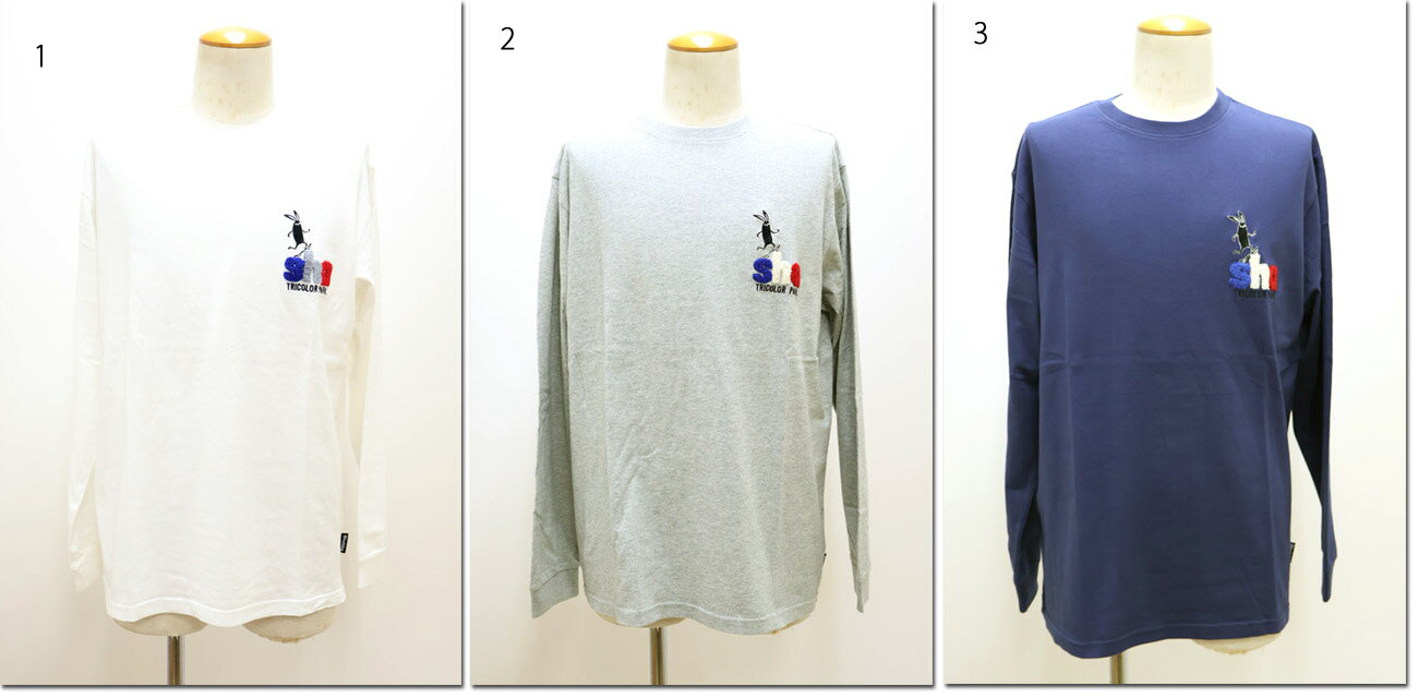 乐天商城 - Shabby【シャビ】　SHABBY 胸刺繍Tee　長袖　ウサギ　スケート　ユニセックス　SHA-243-04