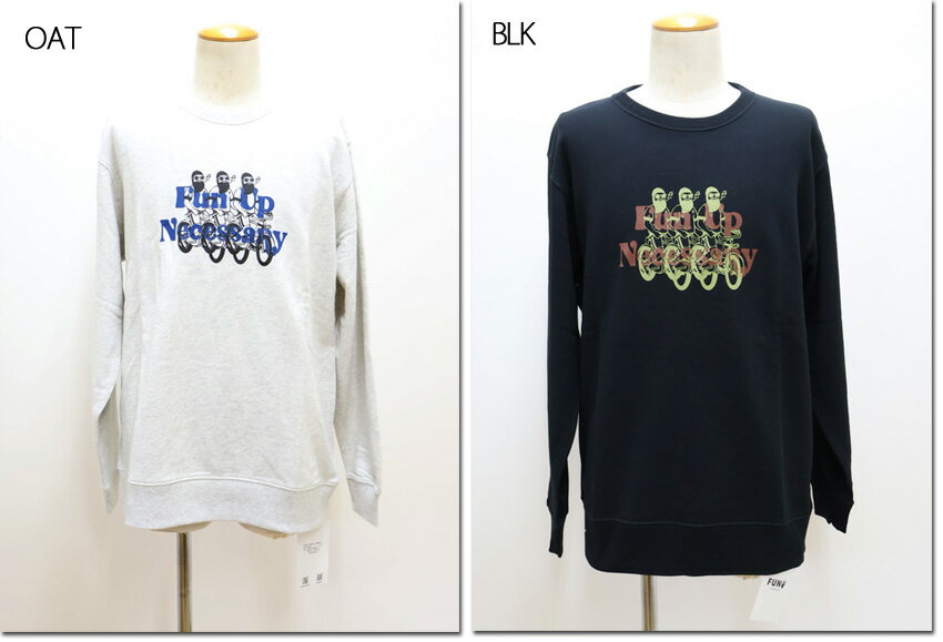Rakuten - modemdesign　【モデムデザイン】　FUN　プリントスウェット　おじさん＆犬　FUN Up Necessary　長袖　F-24080553