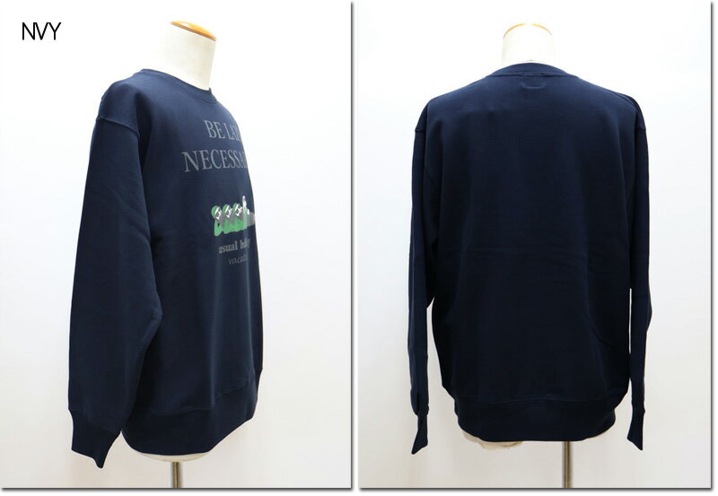 modemdesign　【モデムデザイン】　FUN　プリントスウェット　おじさん&犬　BE LAZY NECESSARY　usual holiday　長袖　F-24080543