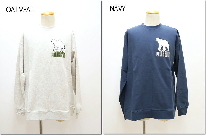 樂天商城 - modemdesign　【モデムデザイン】　POLAR BEAR　プリントスウェット　シロクマ　トレーナー　長袖　　M-2404259