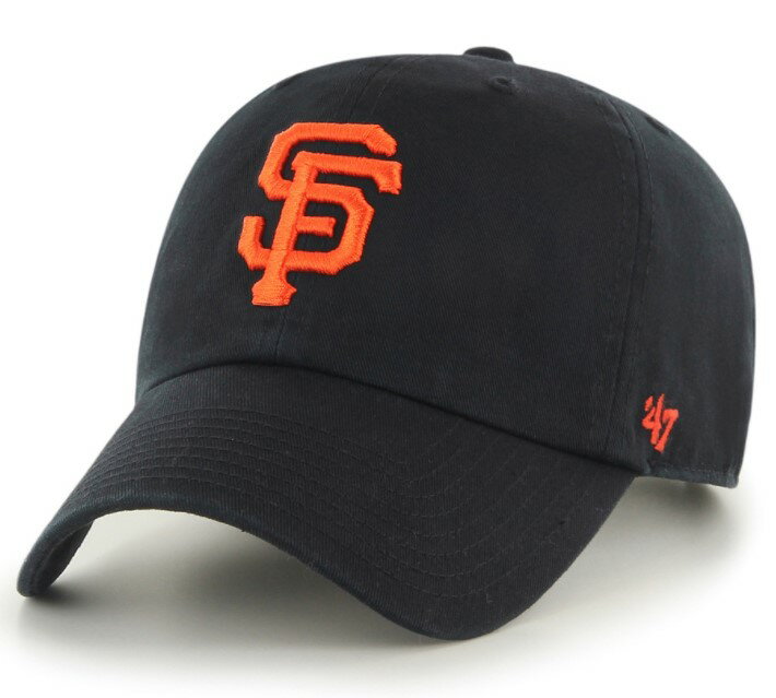 乐天商城 - 47Brand 【フォーティーセブンブランド】　サンフランシスコジャイアンツ　キャップ ‘47 クリーンナップ　ブラック　Giants ’47 CLEAN UP Black　ベースボールキャップ　帽子　メジャーリーグ