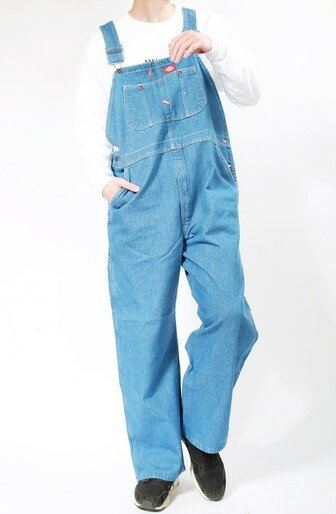 Dickies 【ディッキーズ】 デニム ヒッコーリー ストーンウォッシュ オーバーオール bib overall 8396SNB