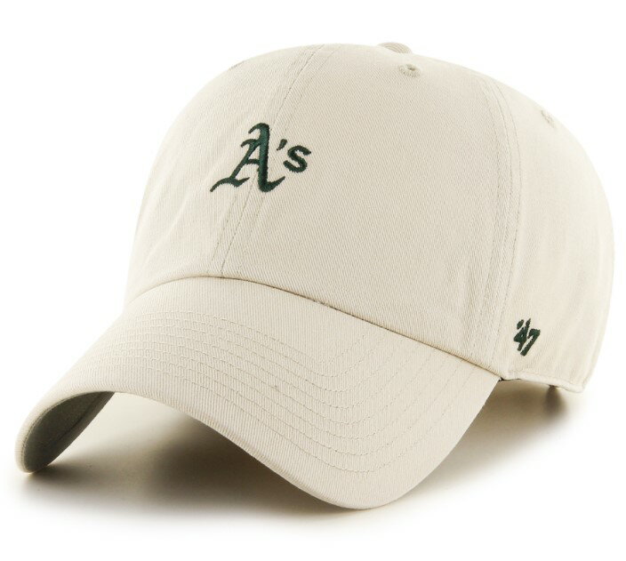 47Brand 【フォーティーセブンブランド】 オークランドアスレチックス キャップ 帽子 ベースランナー ’47 クリーンナップ ナチュラル Athletics Base Runner ’47 CLEAN UP Natural 野球 メジャーリーグ ベースボール