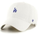 47Brand 【フォーティーセブンブランド】 ロサンゼルスドジャース キャップ ベースランナー ’47 クリーンナップ ホワイト Dodgers Base Runner ’47 CLEAN UP White 野球 メジャーリーグ ベースボール 帽子