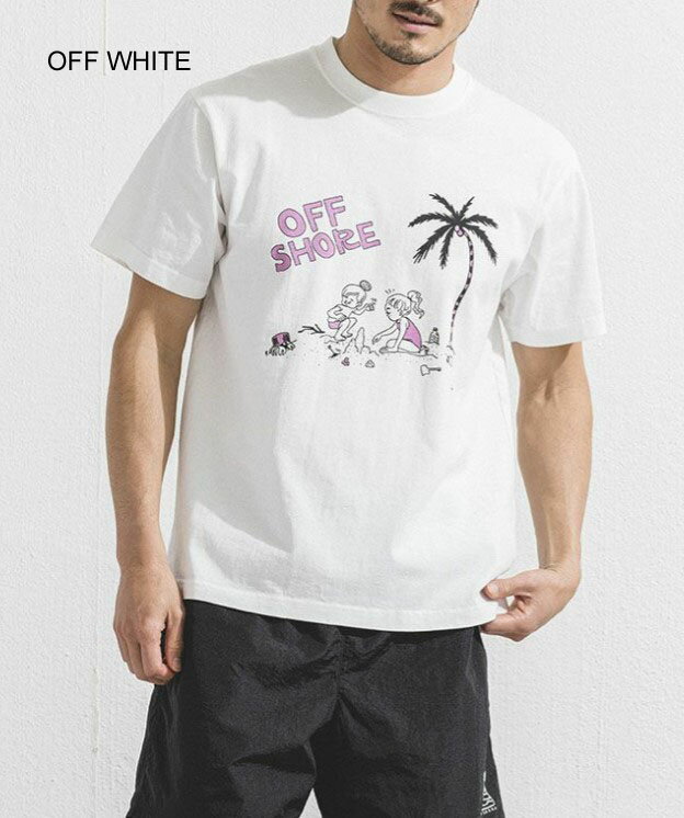 樂天商城 - OFF SHORE　【オフショア】　OS×RYU AMBE TEE　プリント半袖Tシャツ　OS22-2CS-014