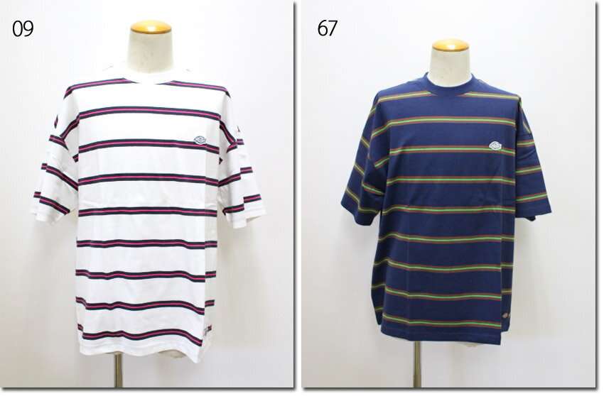 樂天商城 - Dickies 【ディッキーズ】　天竺ボーダー　半袖Tシャツ　3278-5438