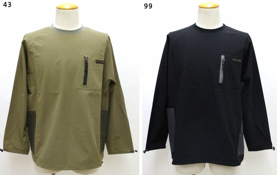 WILD ERNESS EXPERIENCE【ウィルダネスエクスペリエンス】ナイロンポケットクルーネックプルオーバー 長袖 ロンT 812503
