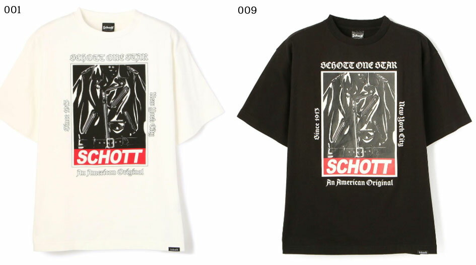 SCHOTT 【ショット】 ワンスター Tシャツ 半袖 ライダースジャケット 3123135