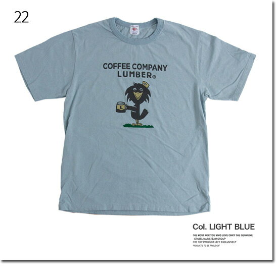 乐天商城 - LUMBER　【ランバー】　COFFEE BIRD T-shirt　プリント半袖Tシャツ　ユニセックス　男女兼用　251572