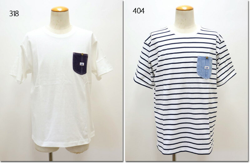 Lee　【リー】　デニムポケットTシャツ　ポケット　ロゴ刺繍　半袖　LT3188