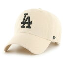 47Brand 【フォーティーセブンブランド】 ロサンゼルスドジャース キャップ ‘47 クリーンナップ ナチュラル Dodgers ’47 CLEAN UP Natural ベースボールキャップ 帽子 メジャーリーグ