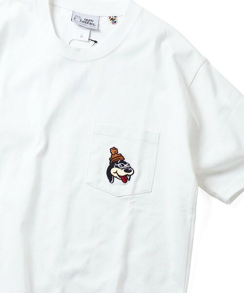 乐天商城 - gym master　【ジムマスター】　7.4oz ANIMAL 刺繍ポケットTEE　メンズ　レディース　ユニセックス　丸首　クルーネック　半袖　部屋着　プリントT　カジュアル　G121762
