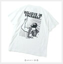 gym master 【ジムマスター】 5.6oz BELIEVE IN YOURSELF TEE メンズ レディース ユニセックス 丸首 クルーネック 半袖 部屋着 綿100% プリントtシャツ 夏服 カジュアル 覆面レスラー 覆面犬 自転車 おもしろい かわいい おしゃれ T恤衫 G174749