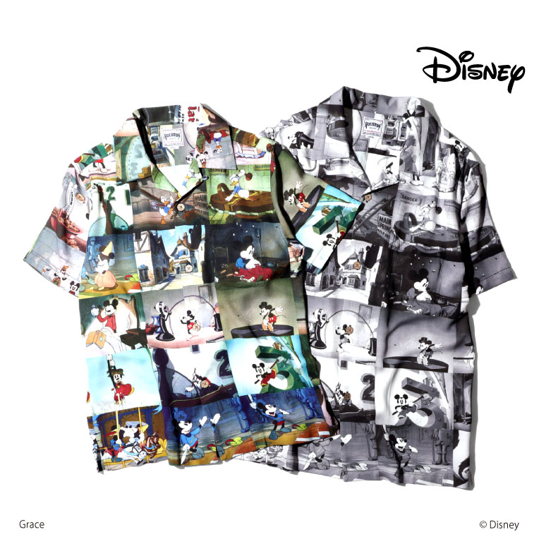 HOUSTON　【ヒューストン】 ヒューストン×DISNEY　ディズニー 　アロハシャツ　ミッキー　ドナルド　コラボ　　41039のサムネイル