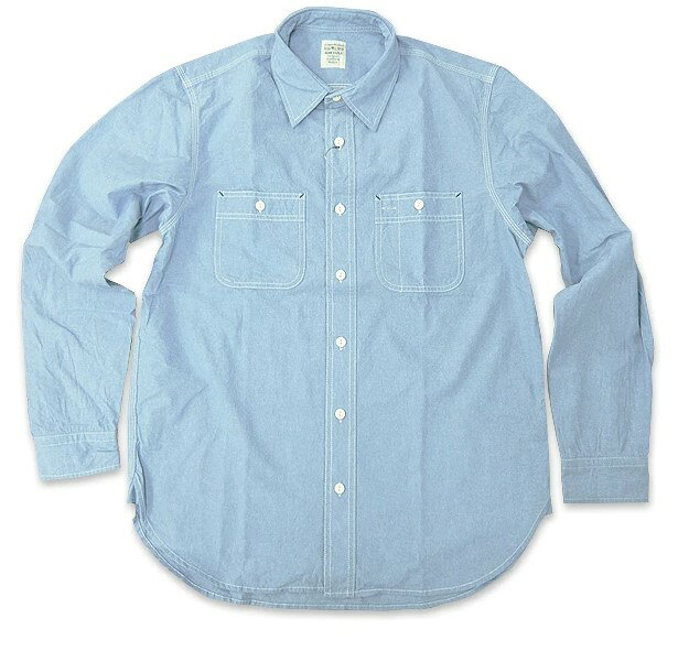乐天商城 - AVIREX　【アビレックス/アヴィレックス】　BASIC CHAMBRAY L/S SHIRT　ベーシック　シャンブレー　長袖シャツ　783-3920003