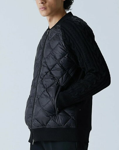 TAION 【タイオン】 UNISEX ダウン+ニット+スウェット Wジップ ジャケット ユニセックス ドッキング TAION-101SNSWCI TAION 【タイオン】 UNISEX ダウン+ニット+スウェット Wジップ ジャケット ユニセックス ドッキング TAION-101SNSWCI
