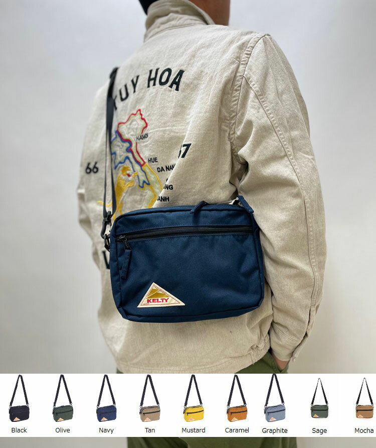 樂天商城 - KELTY　【ケルティ】　ダブルジップポケットショルダーバッグ　RECTANGLE ZIP SHOULDER M　コーデュラナイロン　3259258424