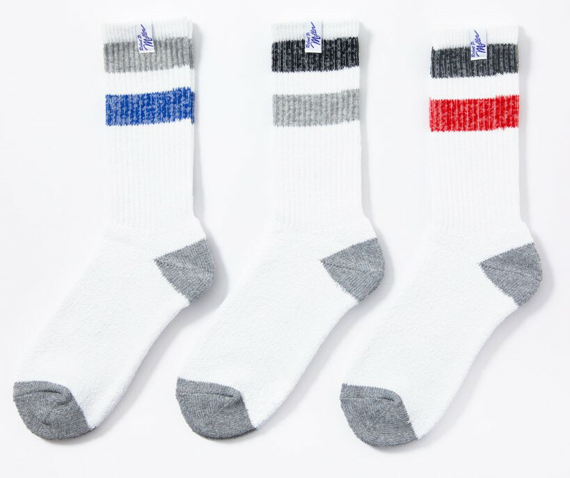 MILLER　【ミラー】※返品交換不可　3Pソックス　パイル編みソックス　ミドル丈　靴下　メンズ　紳士用..