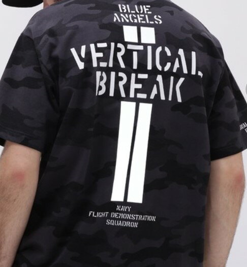 AVIREX　【アビレックス/アヴィレックス】　CAMO STENCIL T-SHIRT VERTICAL BREAK...