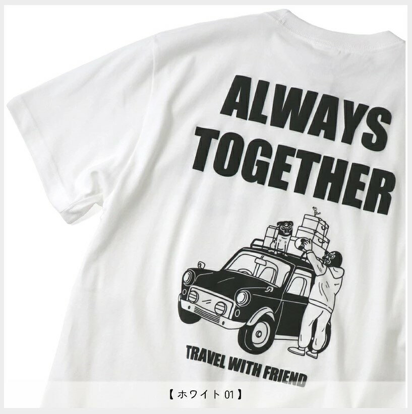 乐天商城 - gym master　【ジムマスター】　5.6oz ALWAYS TOGETHER Tee　メンズ　レディース　ユニセックス　丸首　クルーネック　半袖　部屋着　綿100%　プリントtシャツ　夏服　カジュアル　覆面レスラー　プロレス　G374715
