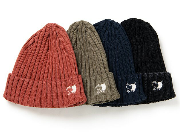 STUDIO D'ARTISAN　【ステュディオダルチザン】　ワッチキャップ　ニット帽　ニットキャップ　硫化染めコットン　綿ニット　7557