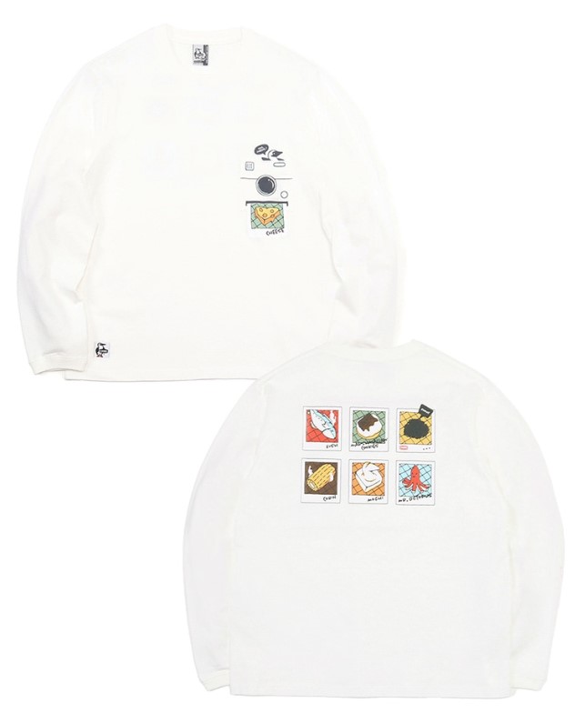 CHUMS　【チャムス】　インスタントカメラポケットブラッシュドロングスリーブTシャツ　ロンT　ロングT..